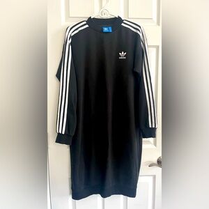 Adidas Originals black‎ three stripe midi dress